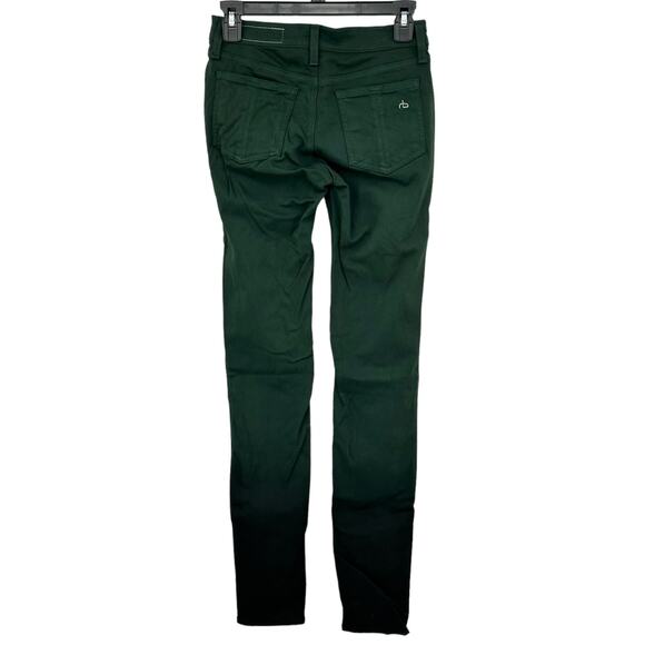 Rag & Bone Jeans Women 25 Legging Jegging Forest Green Ombre Skinny Cotton Modal - Picture 3 of 8